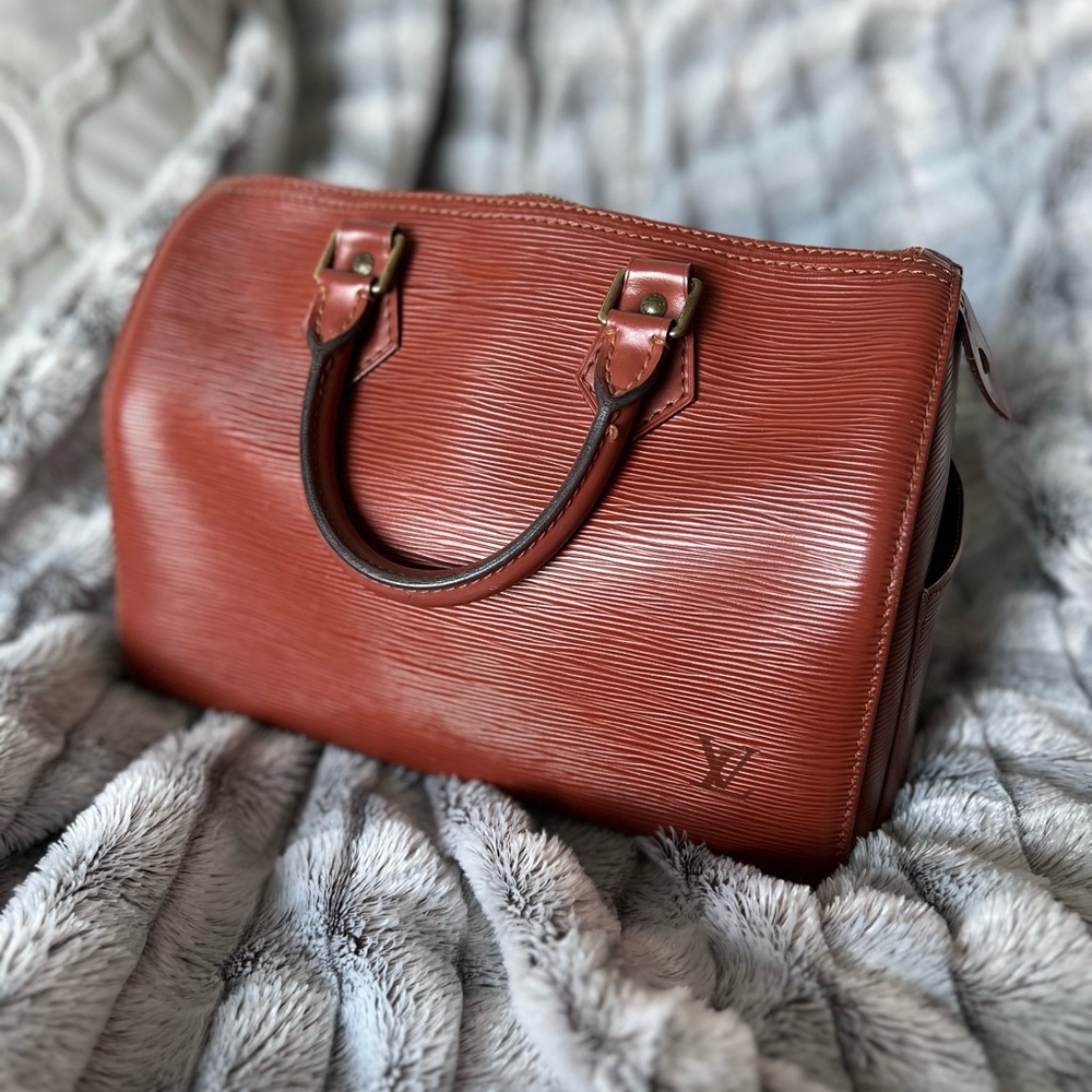 Louis Vuitton Speedy Duffle 30 Brown Epi Leather